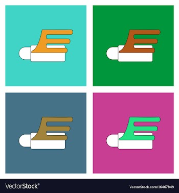 Flat icon design collection flying cruise missile vector image