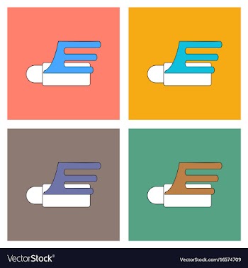 Flat icon design collection flying cruise missile vector image