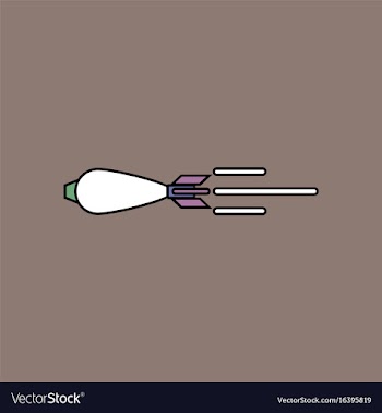 Flat icon design collection flying military shell vector image