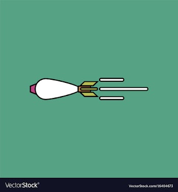 Flat icon design collection flying military shell vector image