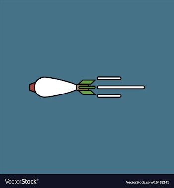 Flat icon design collection flying military shell vector image