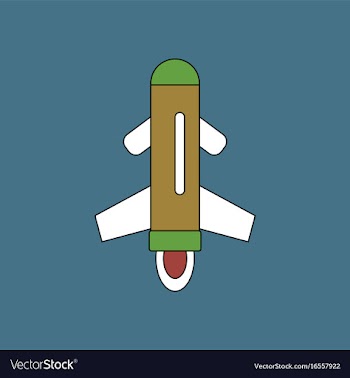 Flat icon design collection flying rocket vector image