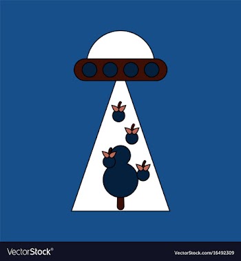Flat icon design collection flying saucer and tree vector image