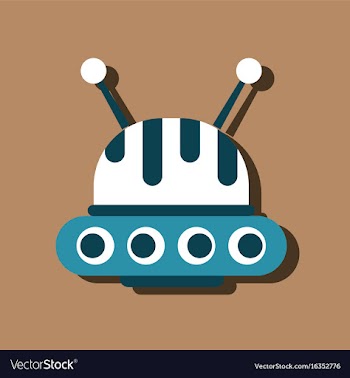 Flat icon design collection flying saucer and vector image