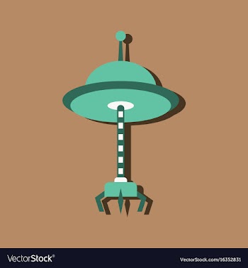 Flat icon design collection flying saucer and vector image
