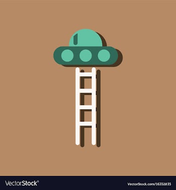 Flat icon design collection flying saucer and vector image