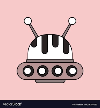 Flat icon design collection flying saucer and vector image