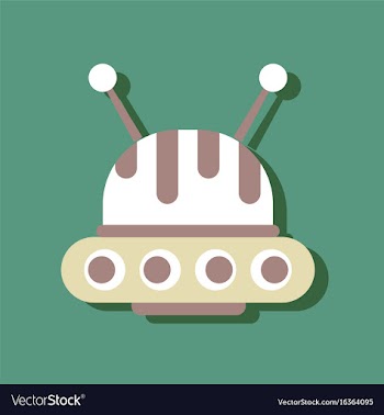 Flat icon design collection flying saucer and vector image