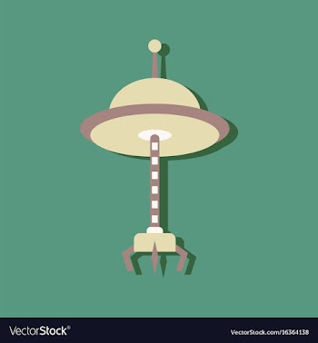Flat icon design collection flying saucer and vector image