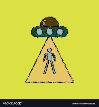 Flat icon design collection flying saucer and vector image