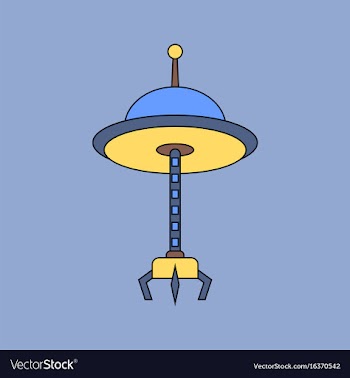 Flat icon design collection flying saucer and vector image