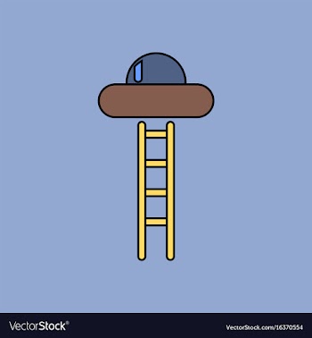 Flat icon design collection flying saucer and vector image