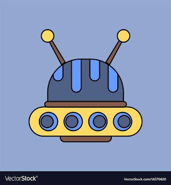 Flat icon design collection flying saucer and vector image