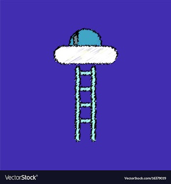 Flat icon design collection flying saucer and vector image
