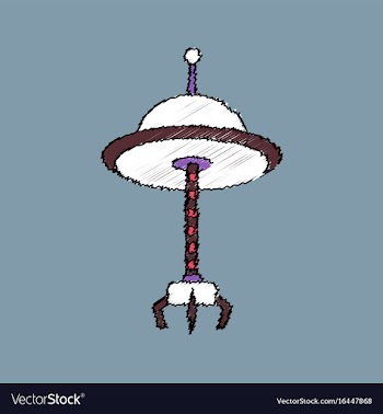 Flat icon design collection flying saucer and vector image