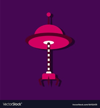 Flat icon design collection flying saucer and vector image