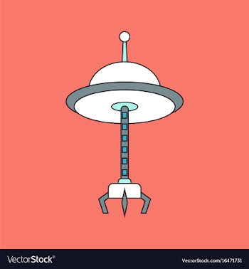 Flat icon design collection flying saucer and vector image