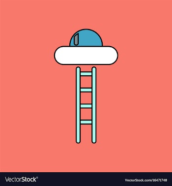Flat icon design collection flying saucer and vector image