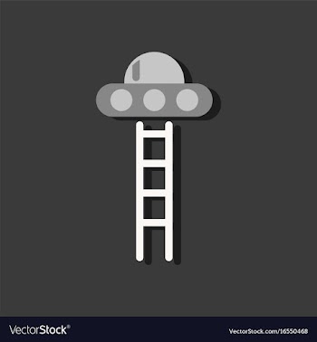 Flat icon design collection flying saucer and vector image