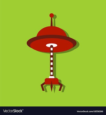 Flat icon design collection flying saucer and vector image