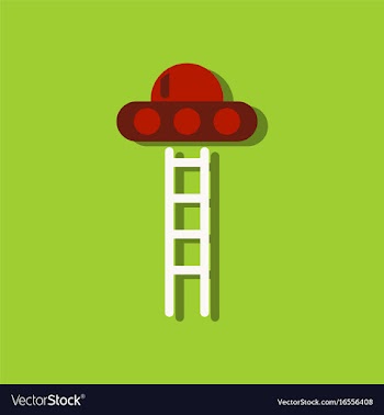 Flat icon design collection flying saucer and vector image