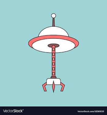 Flat icon design collection flying saucer and vector image