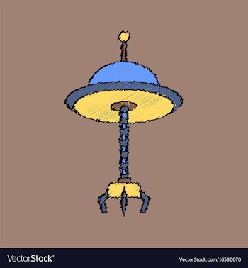 Flat icon design collection flying saucer and vector image