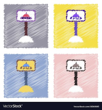 Flat icon design collection flying saucer and vector image
