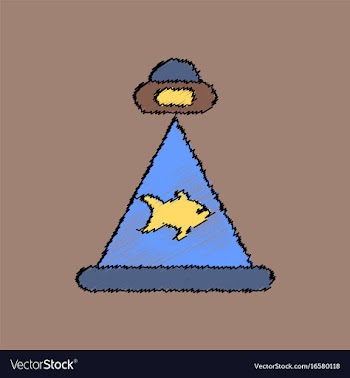 Flat icon design collection flying saucer and vector image