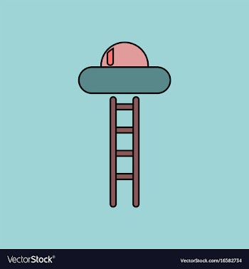Flat icon design collection flying saucer and vector image