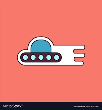 Flat icon design collection flying saucer icon vector image