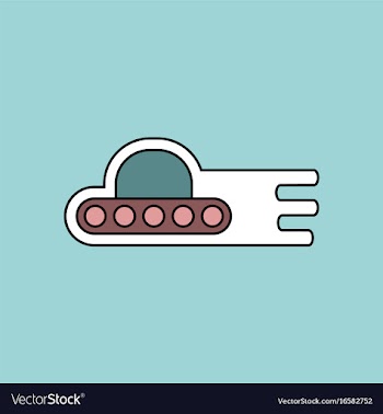 Flat icon design collection flying saucer icon vector image