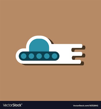 Flat icon design collection flying saucer in vector image