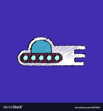 Flat icon design collection flying saucer in vector image