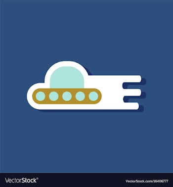 Flat icon design collection flying saucer in vector image