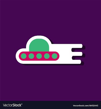 Flat icon design collection flying saucer in vector image