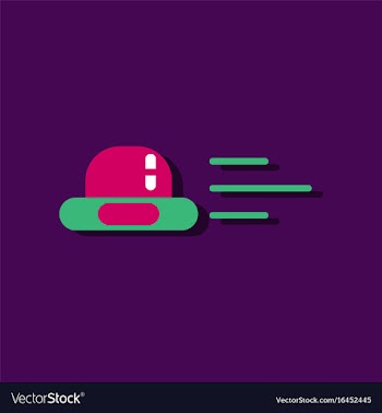 Flat icon design collection flying saucer in vector image