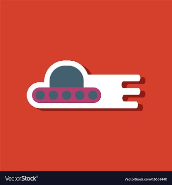 Flat icon design collection flying saucer in vector image