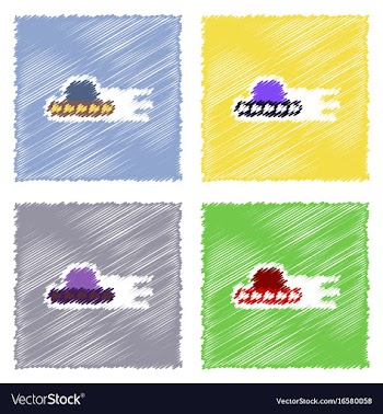 Flat icon design collection flying saucer in vector image