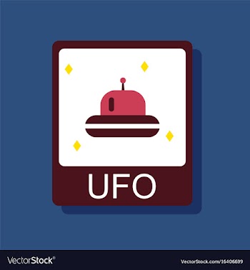 Flat icon design collection flying saucer on card vector image