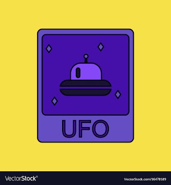 Flat icon design collection flying saucer on card vector image