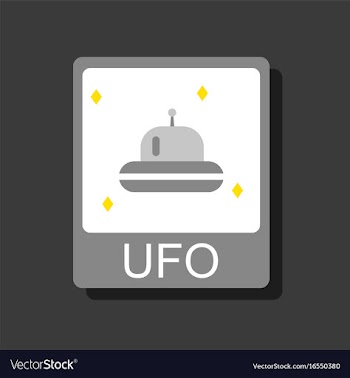 Flat icon design collection flying saucer on card vector image