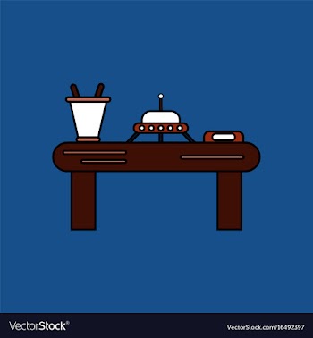 Flat icon design collection flying saucer on table vector image