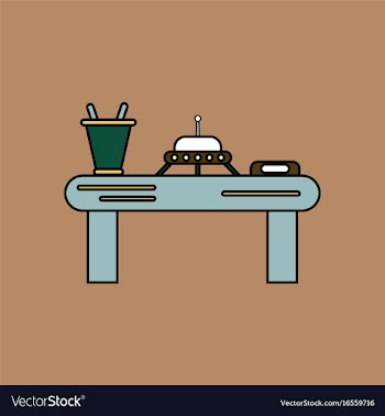 Flat icon design collection flying saucer on table vector image