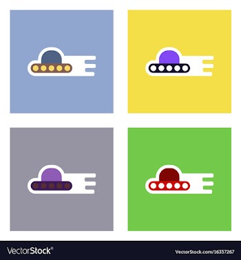 Flat icon design collection flying saucer vector image
