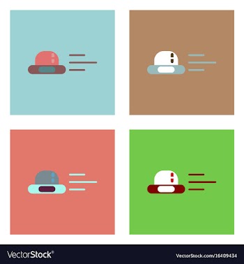 Flat icon design collection flying saucer vector image