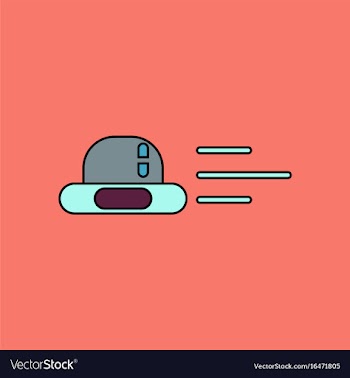 Flat icon design collection flying saucer vector image