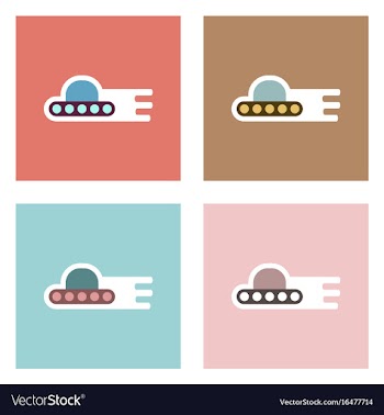 Flat icon design collection flying saucer vector image