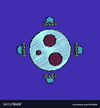 Flat icon design collection flying saucers around vector image