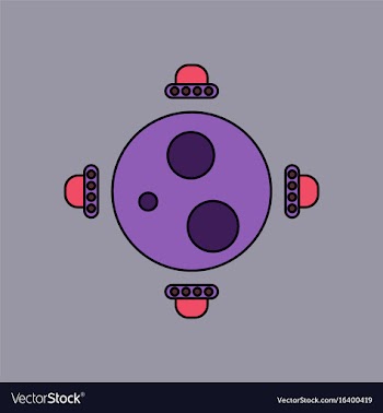 Flat icon design collection flying saucers around vector image